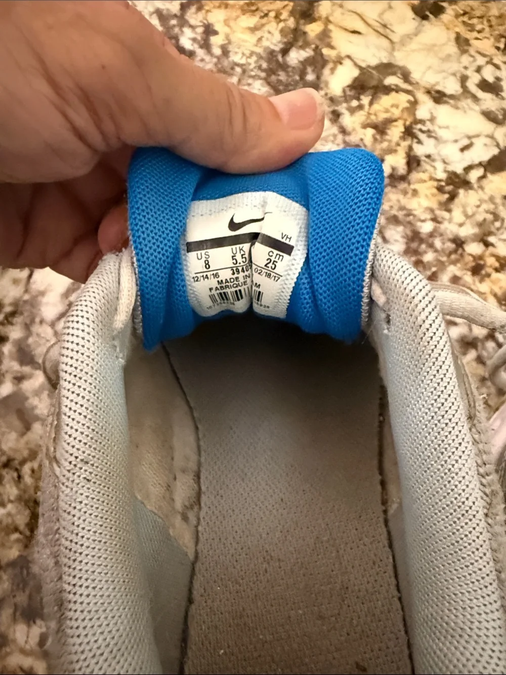 Nike  Gray Sneakers with Blue Swoosh- “Initiator”